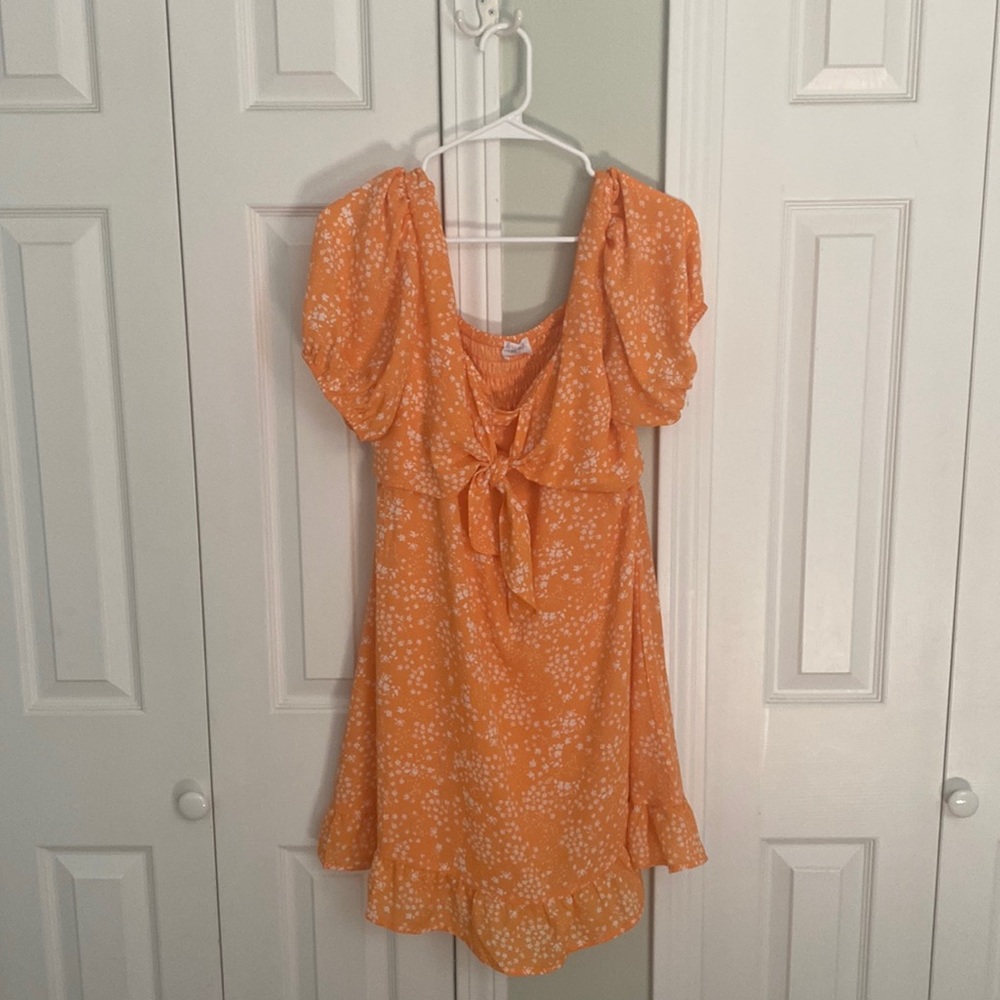 Orange Flower Dress